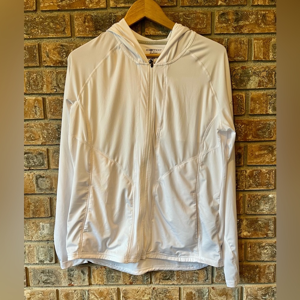Exofficio Sol Cool Full Zip Hoodie SPF 50 Women’s L Hiking Running Travel